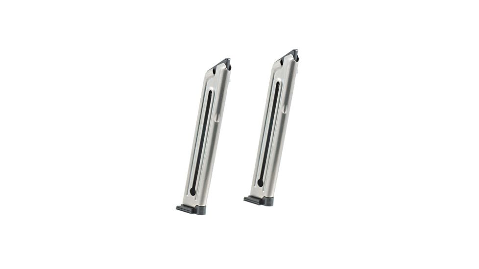 Ruger Mark III/Mark IV .22 Long Rifle 10 Rd Magazine, 2 Pack, Silver Finish, 90645