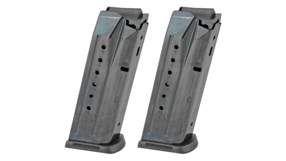 Ruger Security-9 Value Pack 9mm Luger Pistol Magazine, 2 Pack, 15 Round, Black Oxide, Steel, 90684-15RD