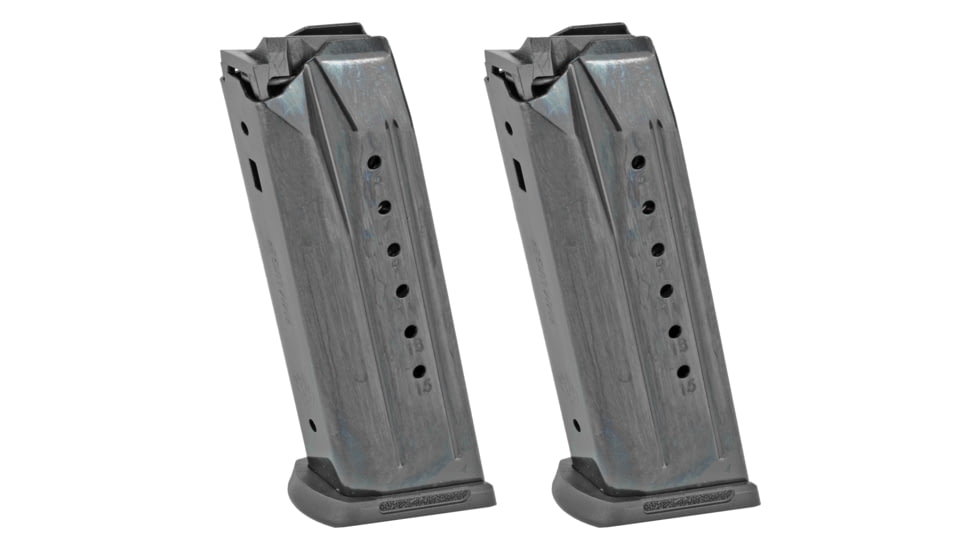 Ruger 90684 Security-9 Value Pack 15rd 9mm Luger Black Oxide Steel 2 Per Pack, Steel, 90684-15RD