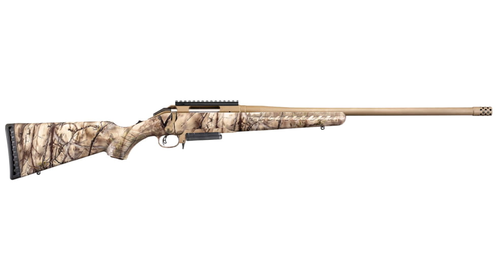 Ruger American Bolt Action Rifle, .450 Bushmaster, 22 in barrel, 1-16 Twist, Threaded, Bronze Cerakote, 3 Rounds, 26928-FRRMPG