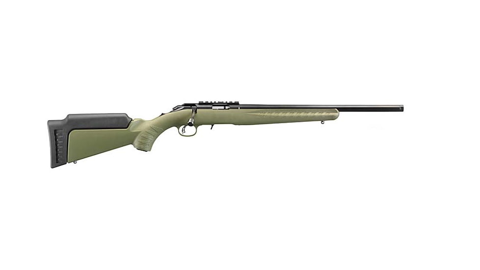 Ruger American Rimfire Bolt Action Rifle, .17 Hornady Magnum Rimfire, 18 in barrel, 1-9 Twist, Threaded, 9 Rounds, 8336-FRRMPG