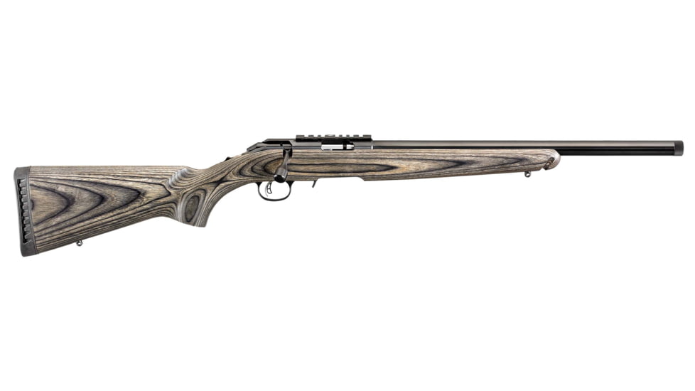 Ruger American Bolt Action Rifle, .22 Long Rifle, 18in 1/2x28 TPI Barrel, 1-16, Laminate Bi-Tone Stock, Blued , 10-Shot, 8348-FRRMPG