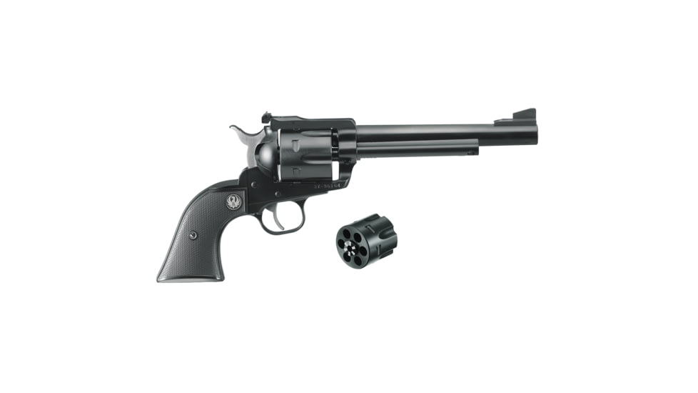 Ruger Blackhawk Convertible Revolver, .357 Magnum/9mm Luger, 6.5in Barrel, Adjustable, Blued Frame, Rubber Grip, 6 Round Cylinder, 318