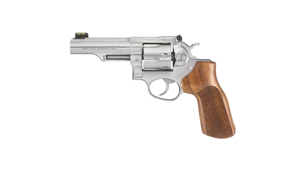 Ruger GP100 Match Revolver, 10mm Auto, 4.2in Barrel, Adjustable, Stainless Frame, Wood Grip, 6 Round Cylinder, 1775