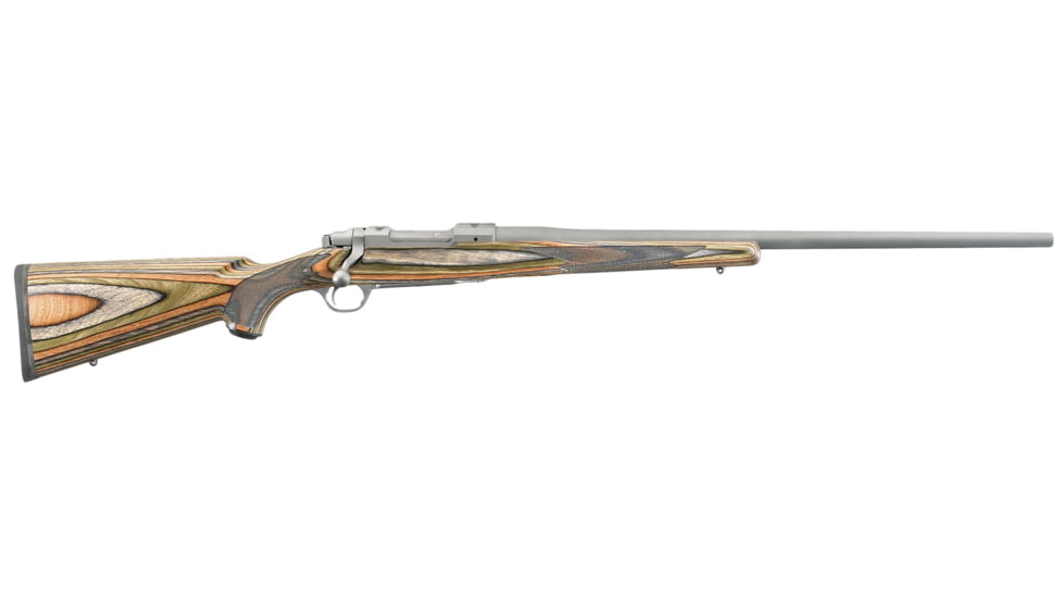 Ruger M77 Predator Bolt Action Rifle, .204 Ruger, 24in Barrel, 1-12, Laminate Green Stock, Gm Stainless, 17123-FRRMPG