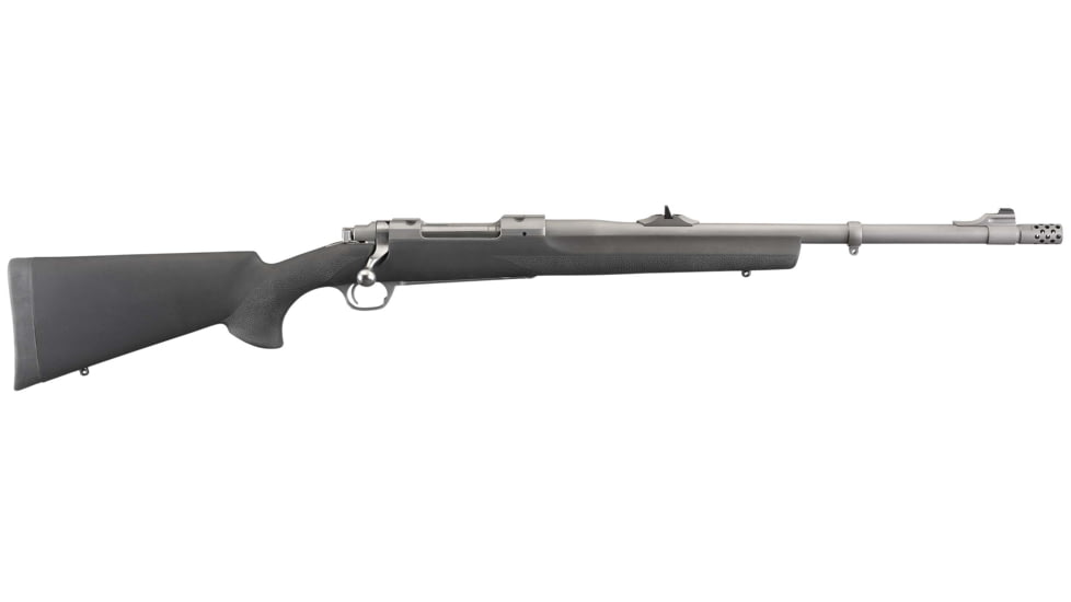 Ruger Hawkeye Alaskan Bolt Action Rifle, .338 Winchester Magnum, 20in Barrel, 1-10, Synthetic Black Stock, Stainless, 57101-FRRMPG
