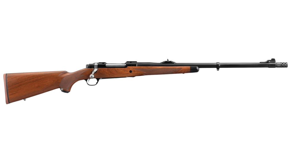 Ruger M77 Hawkeye African Bolt Action Rifle, .375 Ruger, 23in Barrel, 1-12, Walnut Wood Stock, Blued Black, 37186-FRRMPG