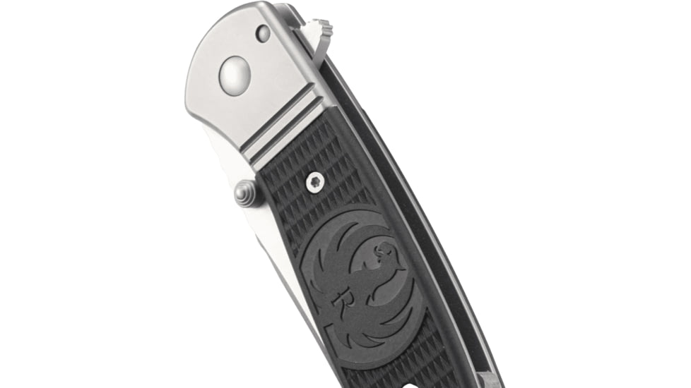 Ruger HOLLOW-POINT Folding Knife with Frame Lock, Black, R2302