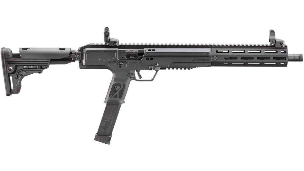 Ruger LC Carbine Semi-Auto Rifle, 10mm Auto, 16.25in .578-28 TPI Barrel, 1-16, Adj. Ruger Rapid Deploy Sights, Synthetic Black Stock, Black, 30-Shot, 19307-FRRMPG