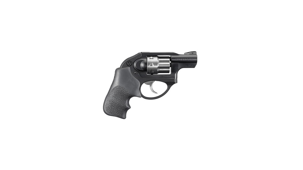Ruger LCR Revolver, .22 Long Rifle, 1.88 in barrel, matte black polymer/aluminum frame, Hogue Monogrip grip, revolving chamber, pinned ramp front, U-notch rear, stainless cylinder and barrel insert, 8 round cylinder, LCR-22-188-1-FRRMPG