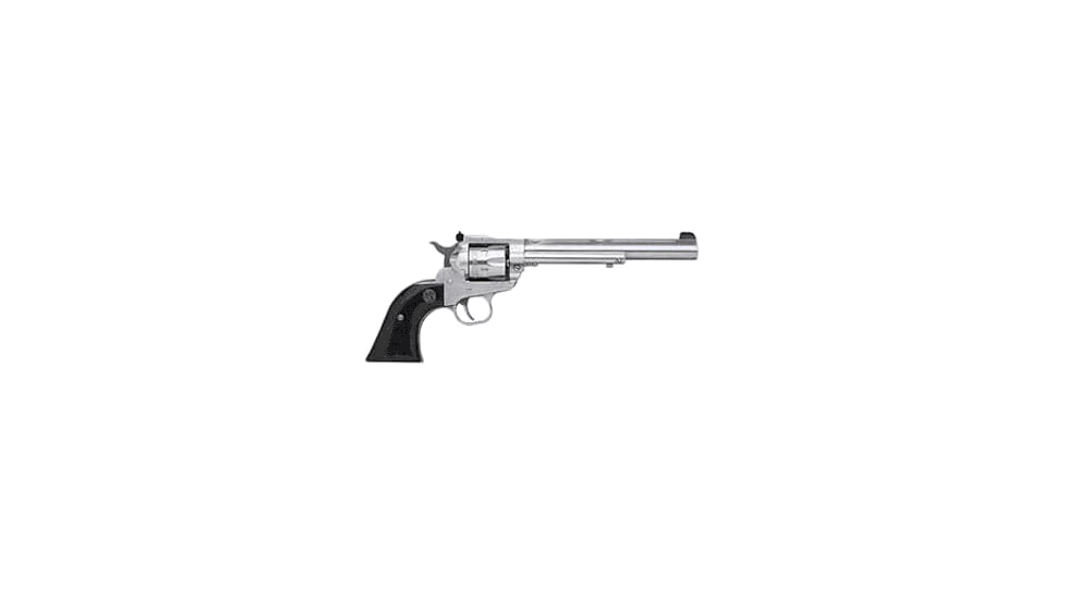 Ruger New Model Super Single-Six Revolver, .17 Hornady Magnum Rimfire, 7.5 in barrel, stainless steel frame, black laminate grip, revolving chamber, ramp front, adjustable rear, 6 round cylinder, NMSSS-17-75-1-FRRMPG