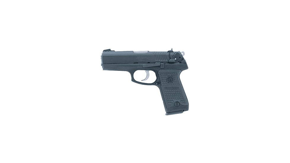 Ruger P94 Pistol, 9mm Luger, 4.188 in barrel, aluminum alloy frame, black polycarbonate grip, recoil operated semi-automatic, fixed 3-dot, 15 round magazine, P94 P-94-4188-1-FRRMPG