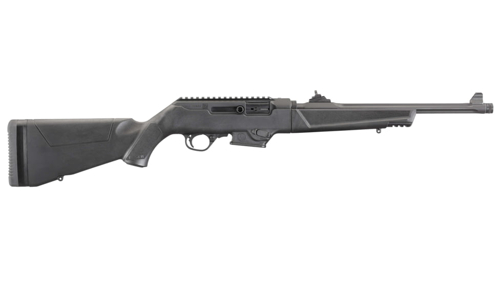Ruger PC Carbine Semi-Auto Rifle, 9mm Luger, 16.12in 1/2x28 TPI Barrel, 1-10, Synthetic Black Stock, Blued, 17-Shot, 19100-FRRMPG