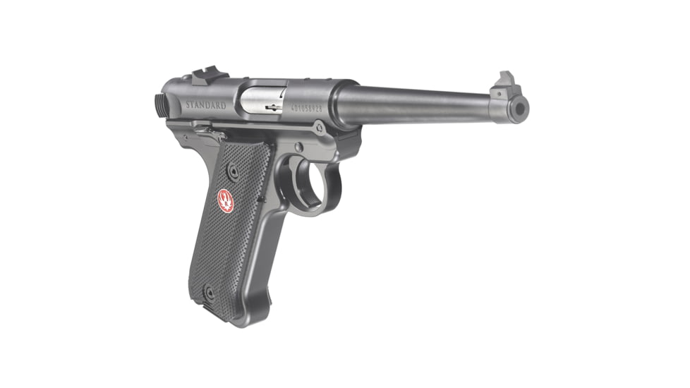 Ruger Ruger Mark Iv Standard Semi Auto Pistol, 22 Long Rifle, 6 in Barrel, Fixed Sight, Steel Frame, Synthetic Grip, 2-Mag, 10 Round Capacity, 40105-FRRMPG