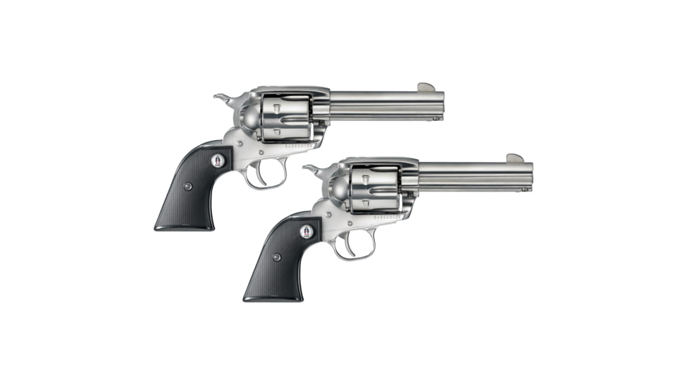Ruger Sass Vaquero Revolver, .357 Magnum/.38 Special, 4.62in Barrel, X-Large, Fixed, Stainless Frame, Rubber Grip, 6 Round Cylinder, 5133