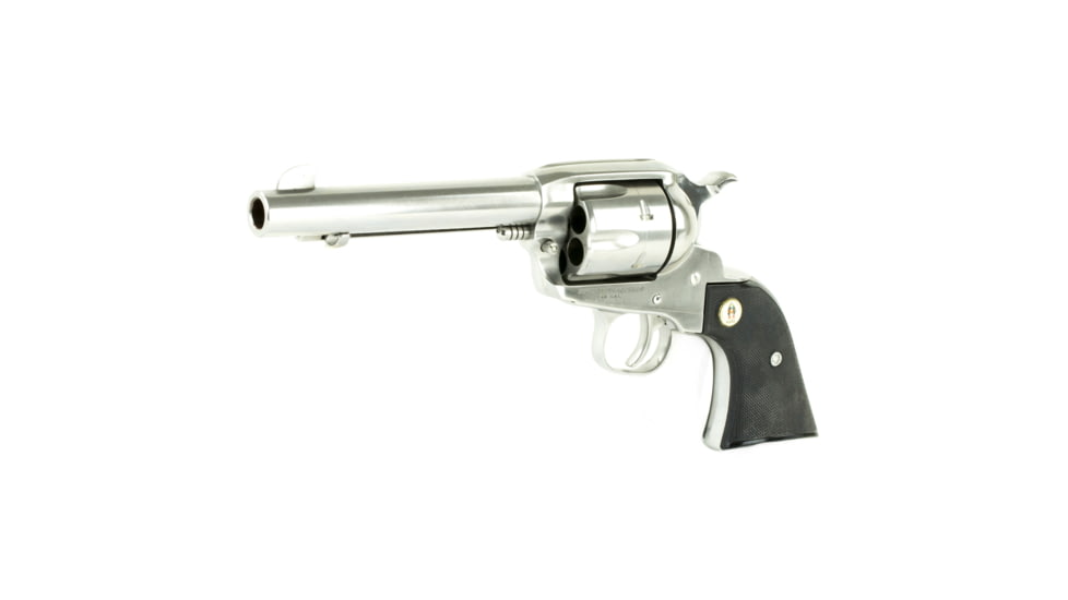 Ruger Sass Vaquero Revolver, .45 Long Colt, 5.5in Barrel, X-Large, Fixed, Stainless Frame, Rubber Grip, 6 Round Cylinder, 5134