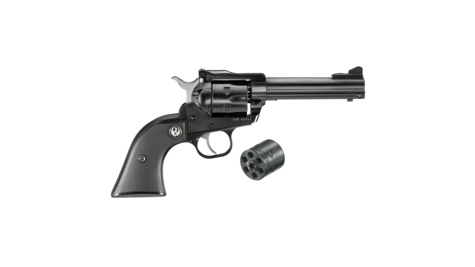 Ruger Single-Six Convertible Revolver, .22 Long Rifle/.22 Winchester Magnum Rimfire, 4.62in Barrel, Adjustable, Blued Frame, Rubber Grip, 6 Round Cylinder, 623