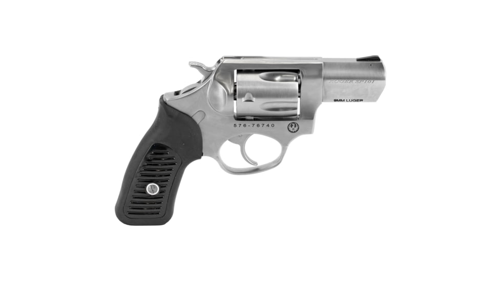 Ruger SP101 Revolver, 9mm Luger, 2.25in Barrel, Adjustable, Stainless Frame, Rubber Grip, 5 Round Cylinder, 5783
