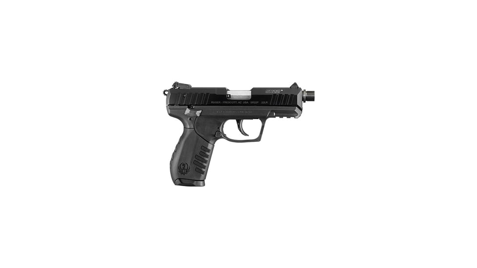 Ruger SR22 Pistol, .22 Long Rifle, 4 in barrel, black polymer frame, interchangeable polymer grip, blowback operated semi-auto, 3-dot adjustable, 10 round magazine, SR22-22-4-1-FRRMPG