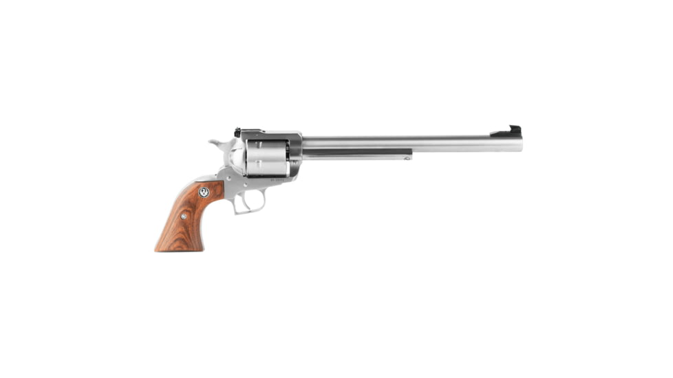 Ruger Super Blackhawk Revolver, .44 Remington Magnum, 10.5in Barrel, X-Large, Adjustable, Stainless Frame, Wood Grip, 6 Round Cylinder, 806