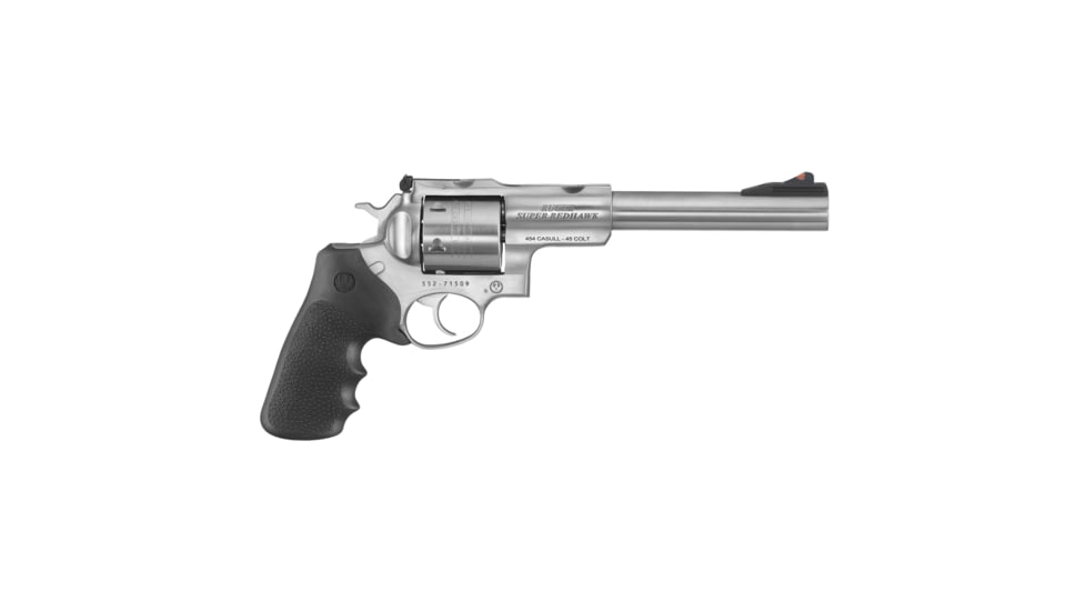 Ruger Super Redhawk Revolver, .454 Casull, 7.5in Barrel, Adjustable, Stainless Frame, Rubber Grip, 6 Round Cylinder, 5505