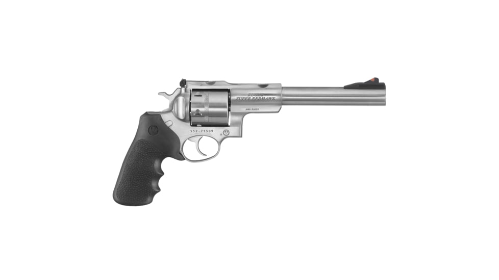 Ruger Super Redhawk Revolver, .480 Ruger, 7.5in Barrel, Adjustable, Stainless Frame, Rubber Grip, 6 Round Cylinder, 5507