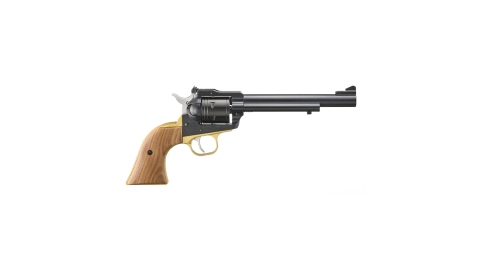 Ruger Super Wrangler Revolver, .22 Long Rifle/.22 Winchester Magnum Rimfire, 6.5in Barrel, Fixed, Midnight Blue Cerakote Frame, Wood Grip, 6 Round Cylinder, 2060