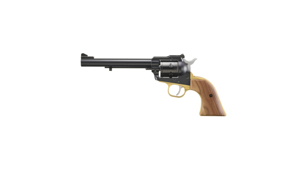 Ruger Super Wrangler Revolver, .22 Long Rifle/.22 Winchester Magnum Rimfire, 6.5in Barrel, Fixed, Midnight Blue Cerakote Frame, Wood Grip, 6 Round Cylinder, 2060