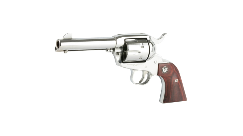 Ruger Vaquero Revolver, .45 Long Colt, 4.62in Barrel, Fixed, Stainless Frame, Wood Grip, 6 Round Cylinder, KNV44