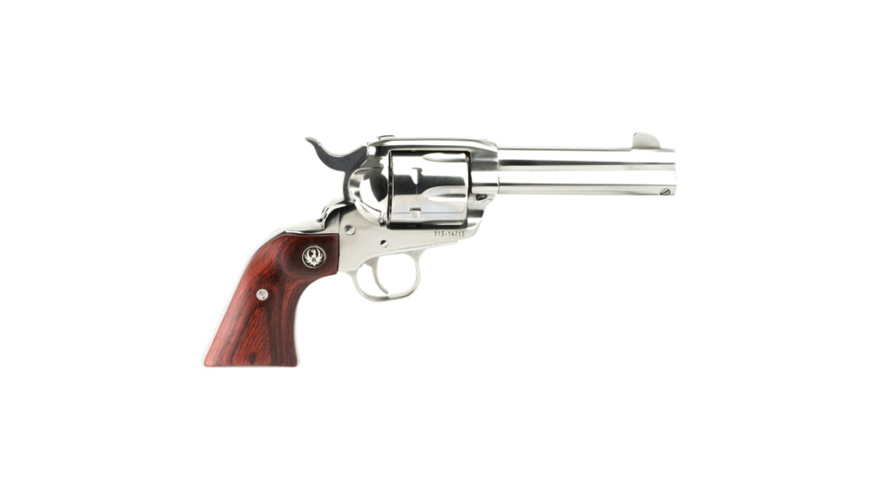Ruger Vaquero Revolver, .45 Long Colt, 4.62in Barrel, Fixed, Stainless Frame, Wood Grip, 6 Round Cylinder, KNV44