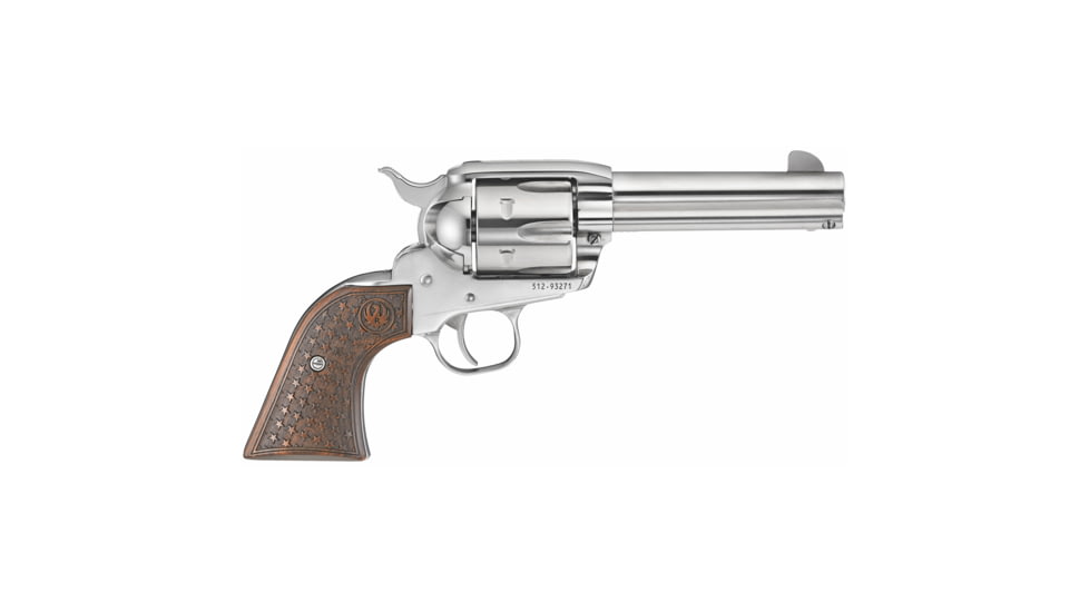 Ruger Vaquero TALO Revolver, .45 Long Colt, 4.62in Barrel, Fixed, Stainless Frame, Wood Grip, 6 Round Cylinder, 5158