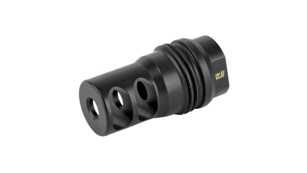 Rugged Suppressors Muzzle Brake, 2 Ports, 1/2X28, Black, MB010