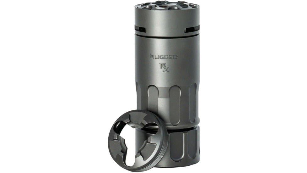 Rugged Suppressors Rx Blast Diverter/Muzzle Brake w/Muzzle Caps, Ultra-Hard Black Nitride, RX001