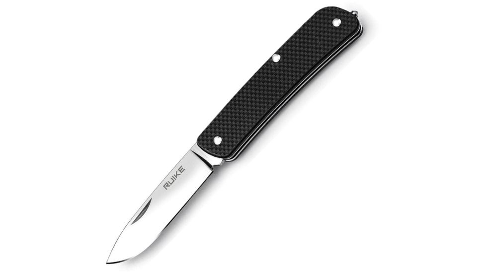 RUIKE M11 Medium Folder Black Folding Knife,2.75in,Standard Edge,Satin, Black, G10 Handle, M11-B
