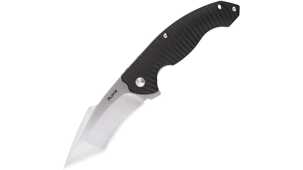 RUIKE P851 Linerlock Folding Knife, Black sculpted G10 handle, P851-B