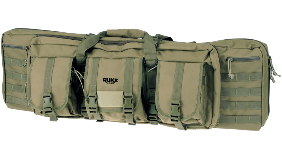 RUKX Gear ATI Tactical Double Gun Case, 36 in, Green, ATICT36DGG