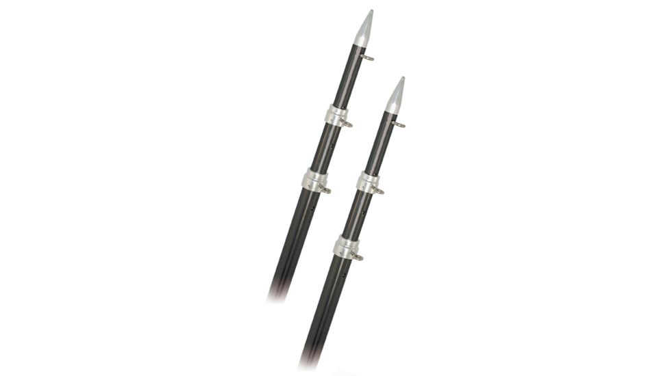 RUPP Marine 15' Fixed Carbon Fiber Outrigger Poles 1.5" - Silver 57414
