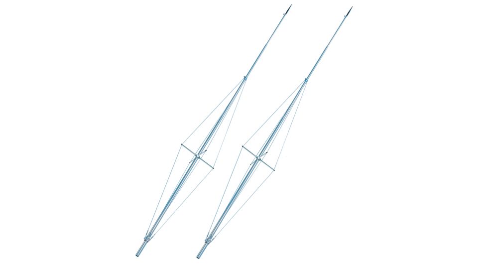 RUPP Marine 20' Single Spreader Sidekick Outrigger Poles - Silver/Silver - Pair 61667