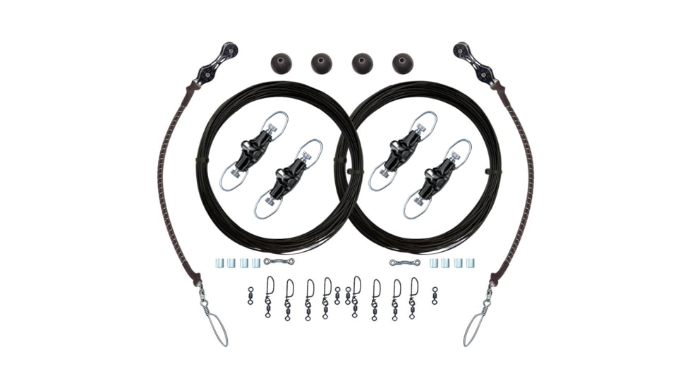 RUPP Marine Double Rigging Kit w/Nok-Outs - 320' Black Mono 69197
