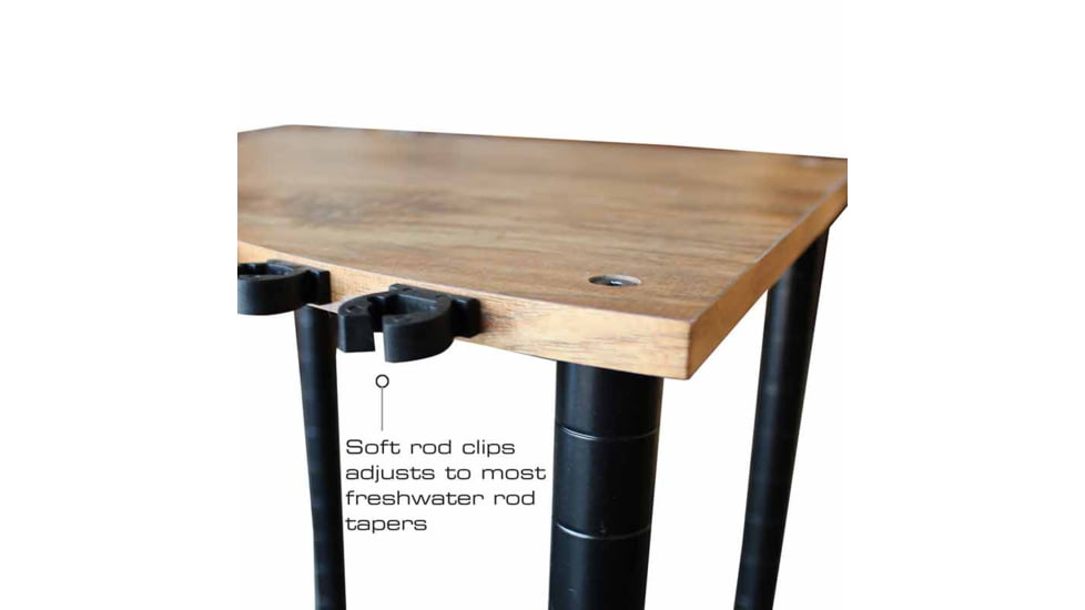 Rush Creek Creations 10 Rod Corner Rack, American Cherry, 15 x 15 x 27, 38-4063