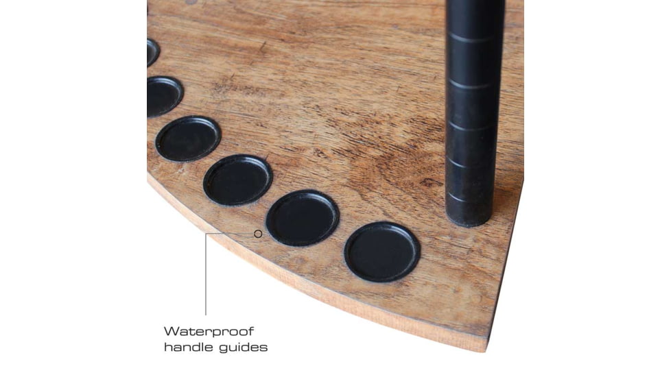 Rush Creek Creations 10 Rod Corner Rack, American Cherry, 15 x 15 x 27, 38-4063