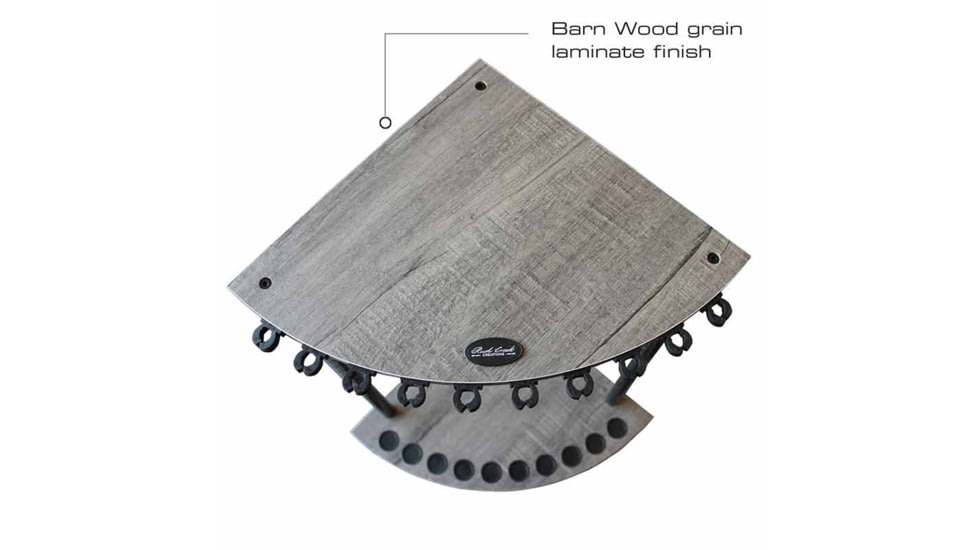 Rush Creek Creations 10 Rod Corner Rack, Barn Wood, Rod Canvas, 15 x 15 x 27, 38-4062