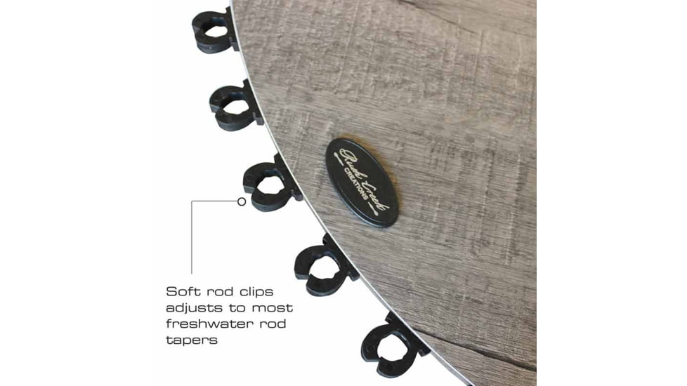 Rush Creek Creations 10 Rod Corner Rack, Barn Wood, Rod Canvas, 15 x 15 x 27, 38-4062