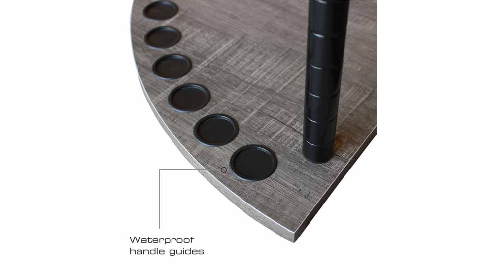 Rush Creek Creations 10 Rod Corner Rack, Barn Wood, Rod Canvas, 15 x 15 x 27, 38-4062