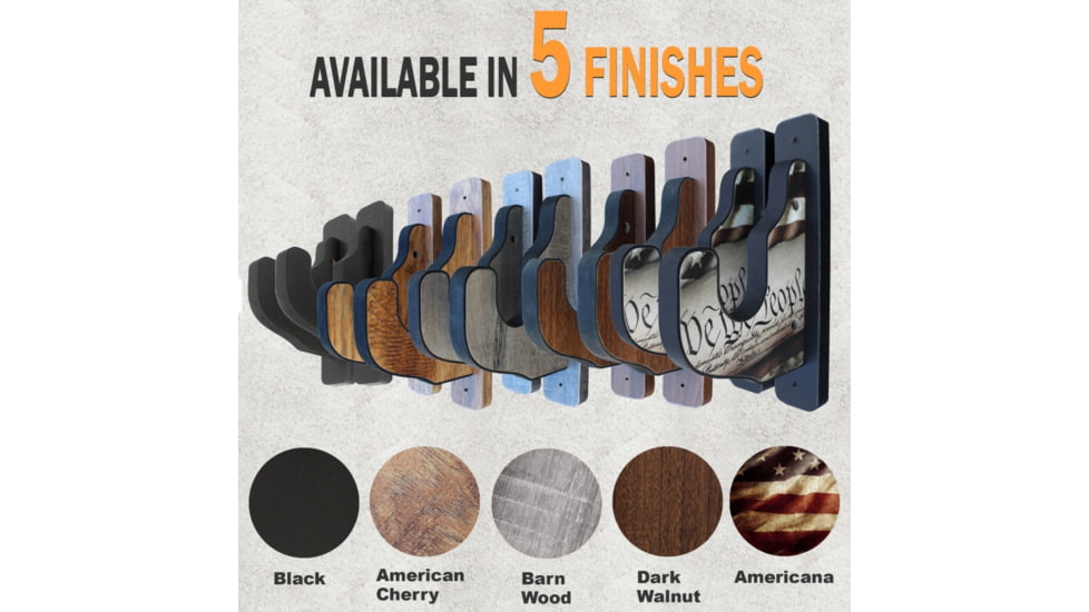 Rush Creek Creations 2-Piece Padded Gun Display Wall Hooks, Black, 38-5073