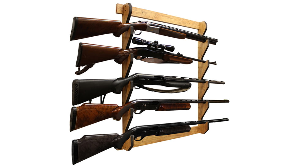 Rush Creek Creations 5 Gun Wall Rack, American Cherry, 38-4044