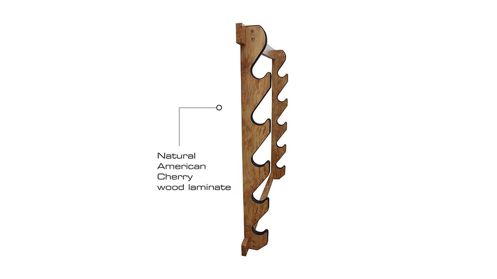 Rush Creek Creations 5 Gun Wall Rack, American Cherry, 38-4044