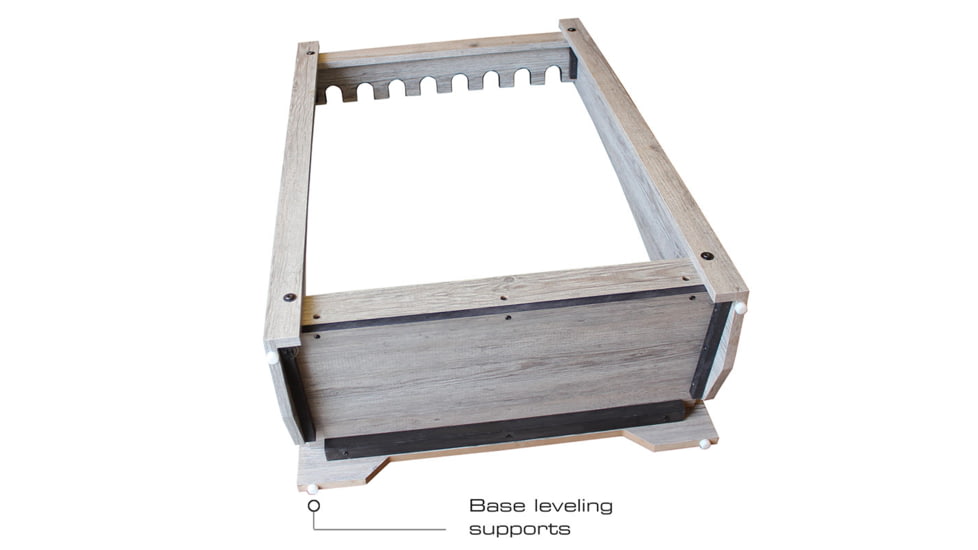 Rush Creek Creations 8 Gun Floor Rack, Barn Wood, 38-4058