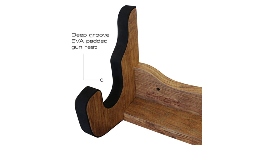 Rush Creek Creations Single Gun Wall Rack, American Cherry, 21 x 5 x 7, 38-4065