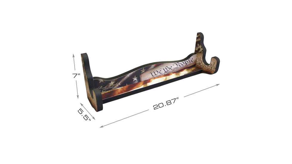 Rush Creek Creations Single Gun Wall Rack, Americana, Red/White/Blue, 21 x 5 x 7, 38-4060